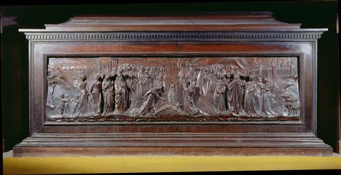 Le Sanctuaire de Saint Zenobius montrant un long panneau représentant le Miracle du Garçon Strozzi